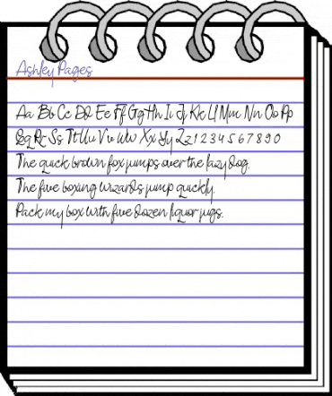 Ashley Pages Regular animated font preview