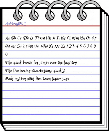 Ashtray Regular animated font preview