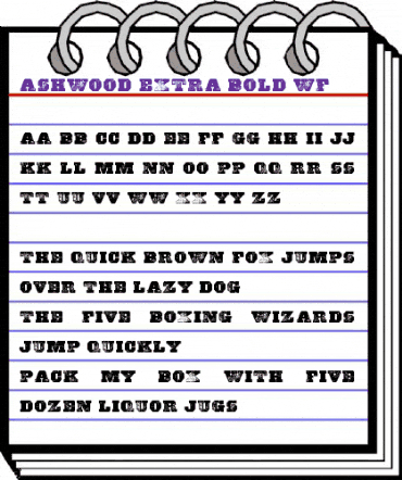 Ashwood Extra Bold WF Regular animated font preview