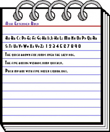 Asia-Extended Bold animated font preview Asia-Extended Bold animated font preview