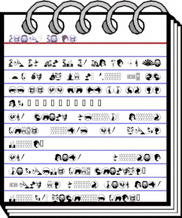 Asian Dings Regular animated font preview