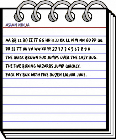 a Asian Ninja Regular animated font preview