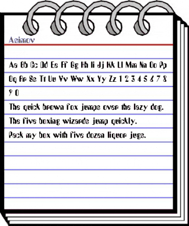 Asimov Regular animated font preview