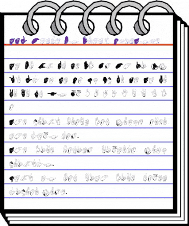 ASL Hands By Frank Regular animated font preview