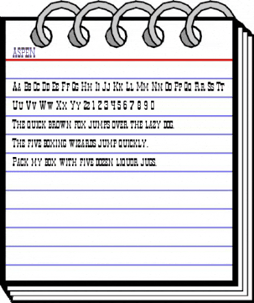 ASPEN Regular animated font preview
