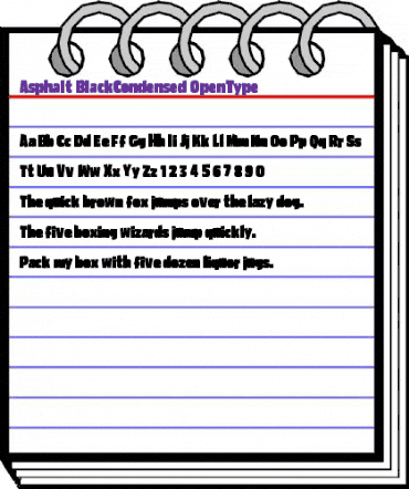 Asphalt BlackCondensed animated font preview