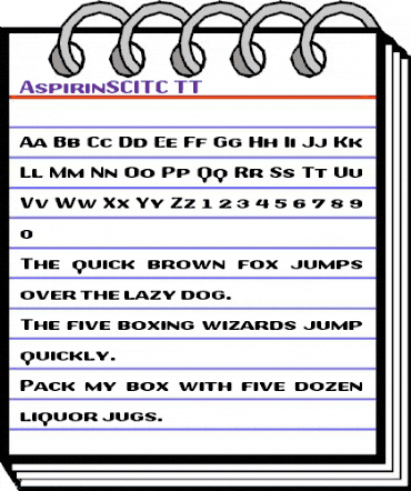 AspirinSCITC TT Regular animated font preview