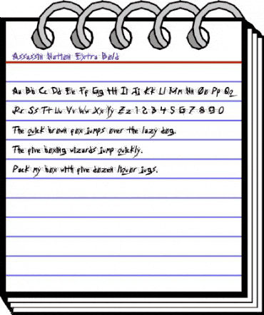 Assassin Nation Extra-Bold Extra-Bold animated font preview