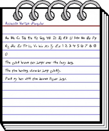 Assassin Nation Regular animated font preview Assassin Nation Regular animated font preview