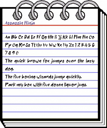 aAssassinNinja Regular animated font preview