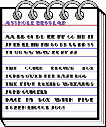 Asshole Regular animated font preview Asshole Regular animated font preview