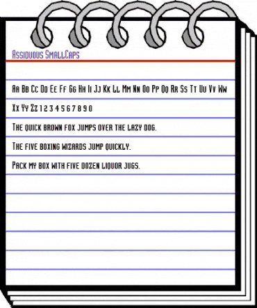 Assiduous SmallCaps animated font preview