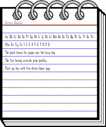 Asterx Regular animated font preview