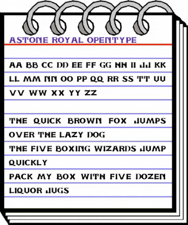 ASTONE ROYAL Regular animated font preview ASTONE ROYAL Regular animated font preview