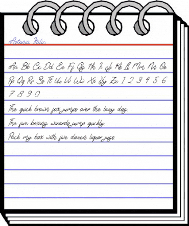 Astonia Italic Regular animated font preview