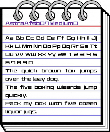 AstraAfsb07MediumO Regular animated font preview