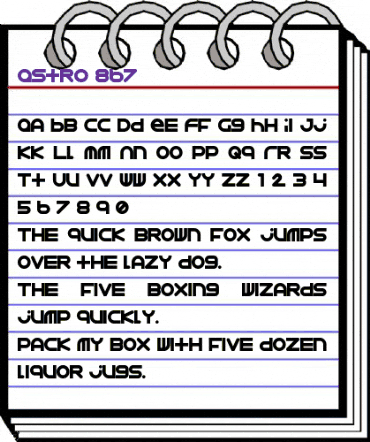 Astro 867 Regular animated font preview