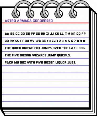 Astro Armada Condensed Regular animated font preview