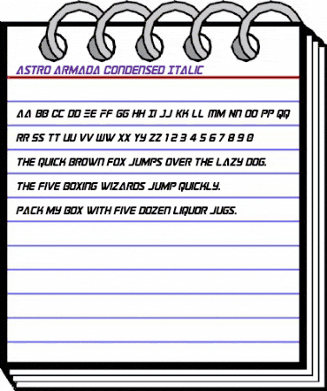 Astro Armada Condensed Italic Regular animated font preview Astro Armada Condensed Italic Regular animated font preview