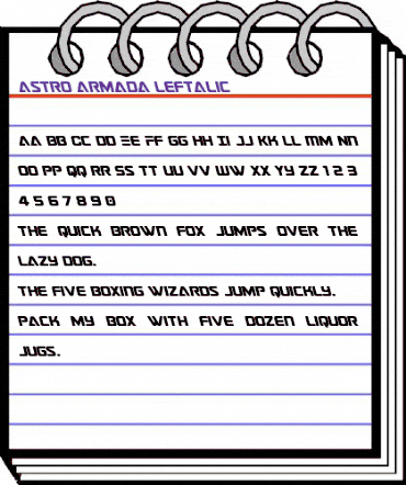 Astro Armada Leftalic Regular animated font preview Astro Armada Leftalic Regular animated font preview