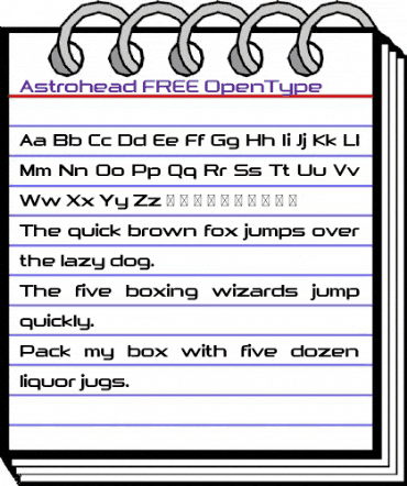 Astrohead FREE Regular animated font preview