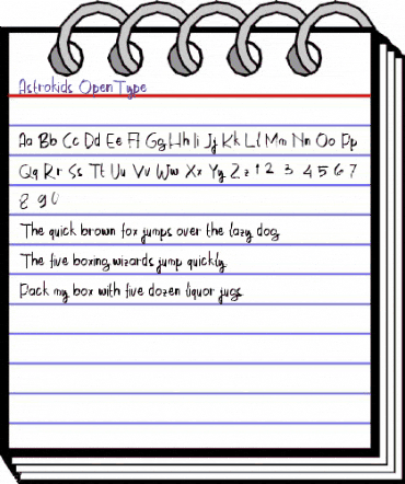 Astrokids Regular animated font preview