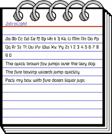 AstroLight Regular animated font preview