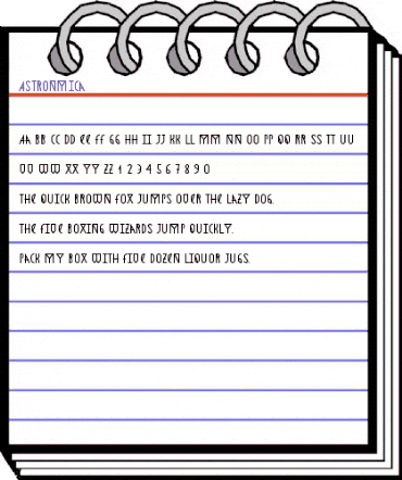 Astronmica Regular animated font preview