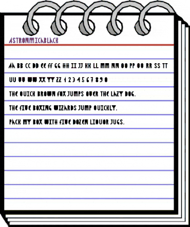 AstronmicaBlack Regular animated font preview