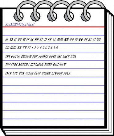 AstronmicaItalic Regular animated font preview