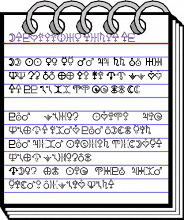 Astronomic Signs St Regular animated font preview Astronomic Signs St Regular animated font preview