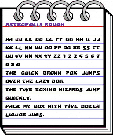 Astropolis Rough Regular animated font preview