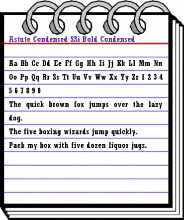 Astute Condensed SSi Bold Condensed animated font preview
