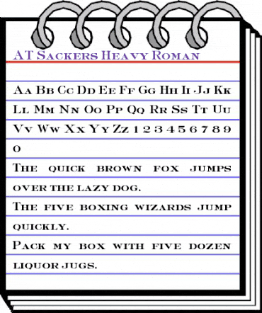 ATSackersRoman Regular animated font preview
