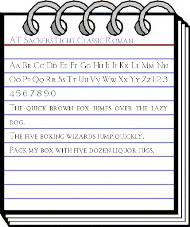 ATSackersClassicRoman Light animated font preview