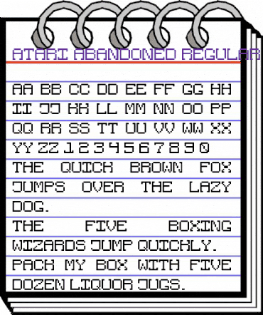 Atari Abandoned Regular animated font preview