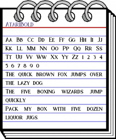 Atari bold Regular animated font preview
