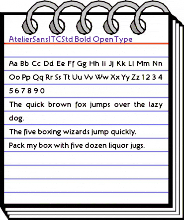 Atelier Sans ITC Std Bold animated font preview