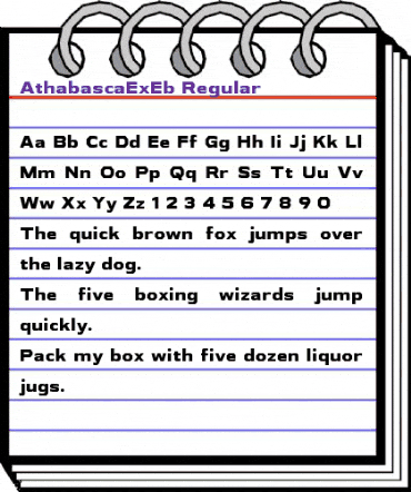Athabasca Expanded ExtraBold animated font preview