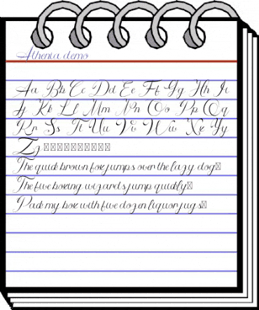 Athenia Regular animated font preview