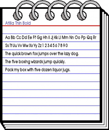 Atilla Thin Bold animated font preview