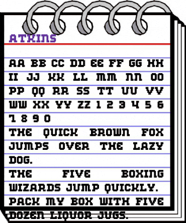 Atkins Regular animated font preview