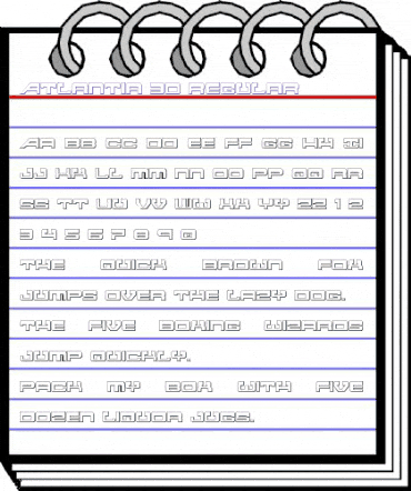 Atlantia 3D Regular animated font preview