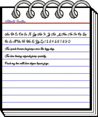 Atlantic Bentley Regular animated font preview