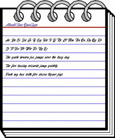 Atlantic Time Regular animated font preview