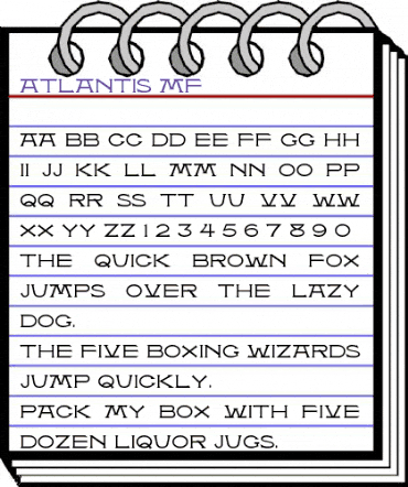 Atlantis MF Regular animated font preview