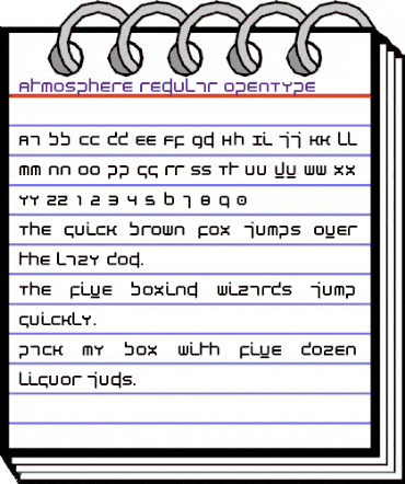 Atmosphere Regular animated font preview