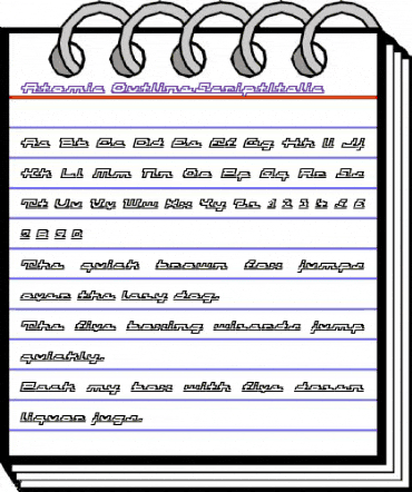 Atomic OutlineScriptItalic animated font preview