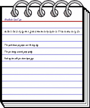 Atrusttacho Regular animated font preview