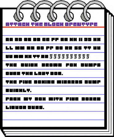 Attack the Block Regular animated font preview